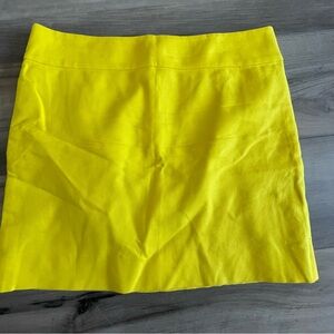 J. Crew Womens Yellow Mini Skirt Size 2 Cotton